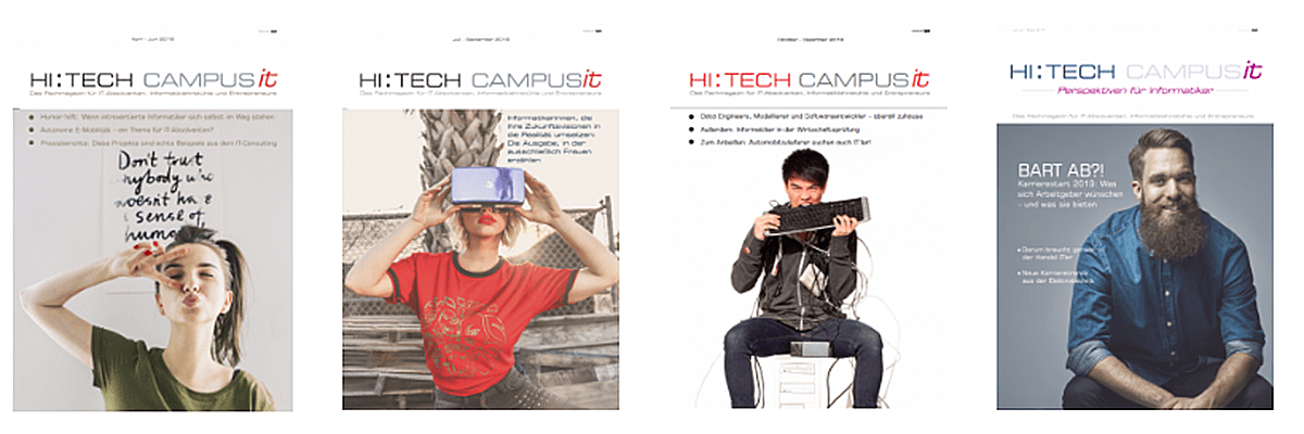 Karrierezeitschrift HI:TECH CAMPUS it, Ausgaben von 2018