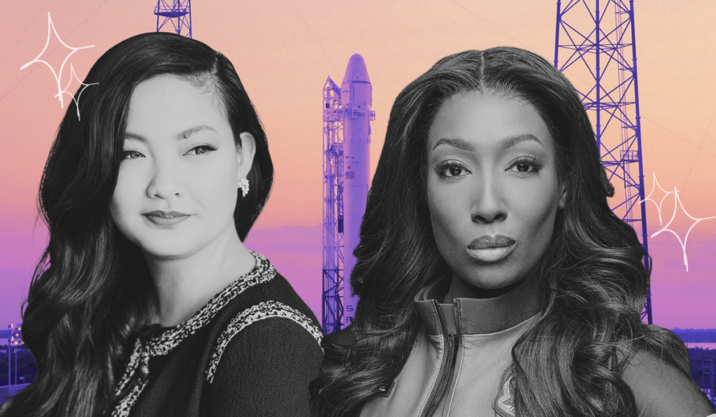 Amanda Nguyen (links) & Aisha Bowe (rechts) hatten beide vorab Tätigkeiten in der Raumfahrtbranche.